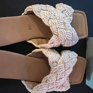 Seychelles natural woven slides